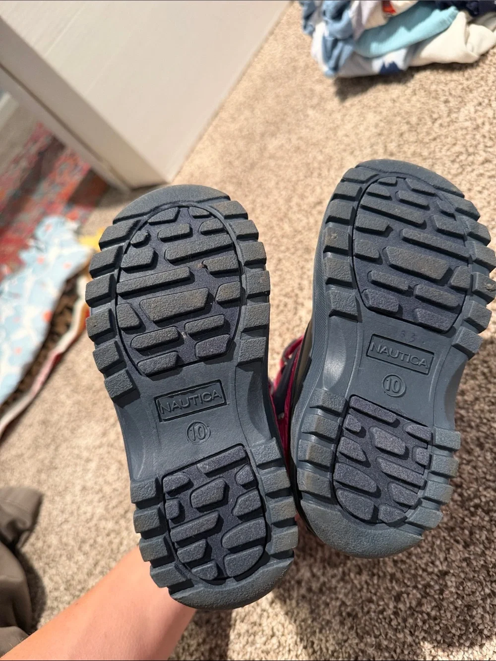 Nautica Kids Navy and Hot Pink Snow Boots